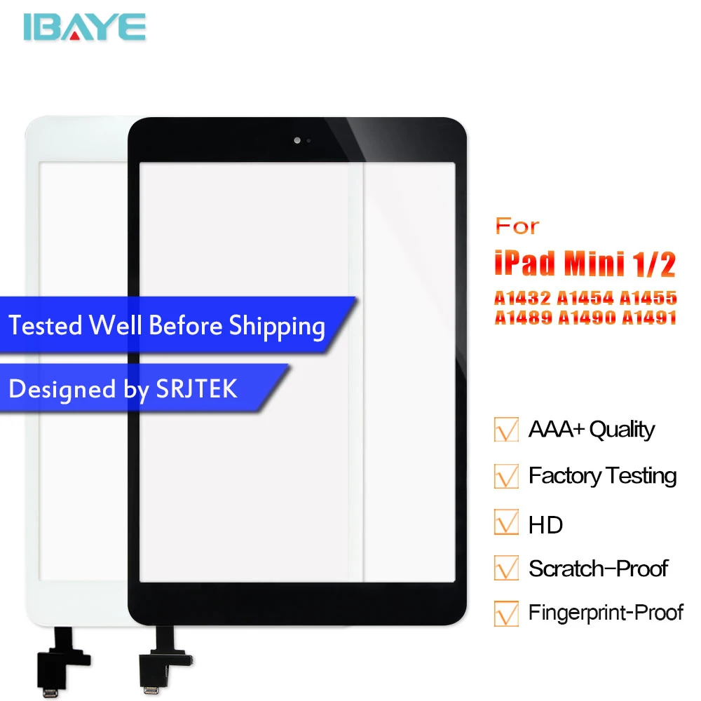 Touch screen glass digitizer panel For ipad mini A1432 A1454 A1455 A1489 A1490 A1491 Tablet 1/2 | Компьютеры и офис
