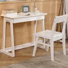 Компьютерный стол из цельного дерева, домашний маленький стол, простой современный стол для студентов, спальня, простой стол