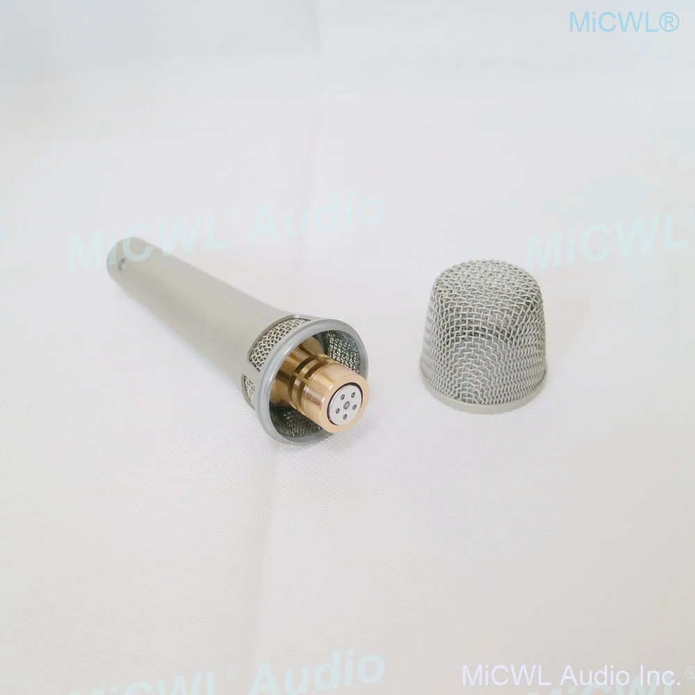 Wondrous KMS108 Webcast Condenser Microphone Full Metal Handheld Voice Karaoke Sing Chat Microphones 3.5mm cable Desktop Support