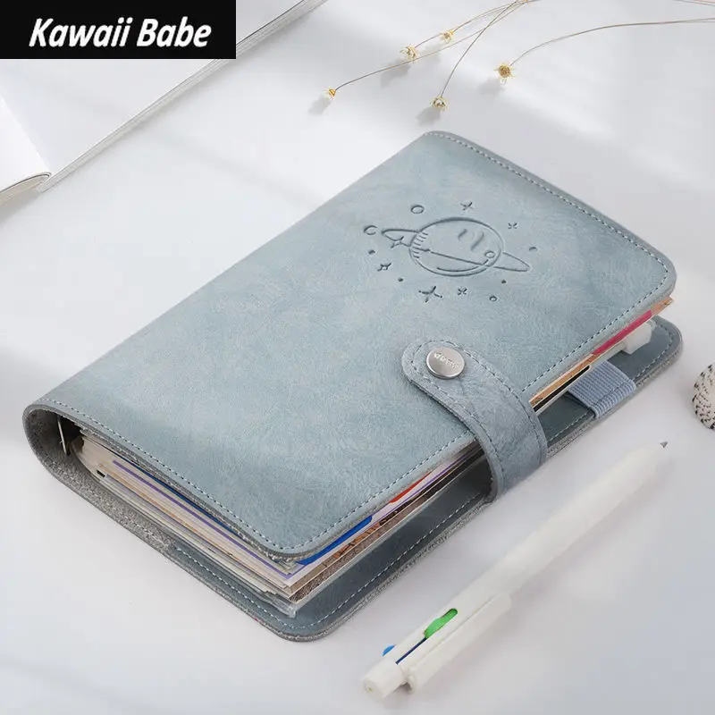 

Cute Journal Notebooks Loose-leaf Binder 6 Rings Stationery Fine Office School Personal Agenda Organizer Binder Diary Gift A6