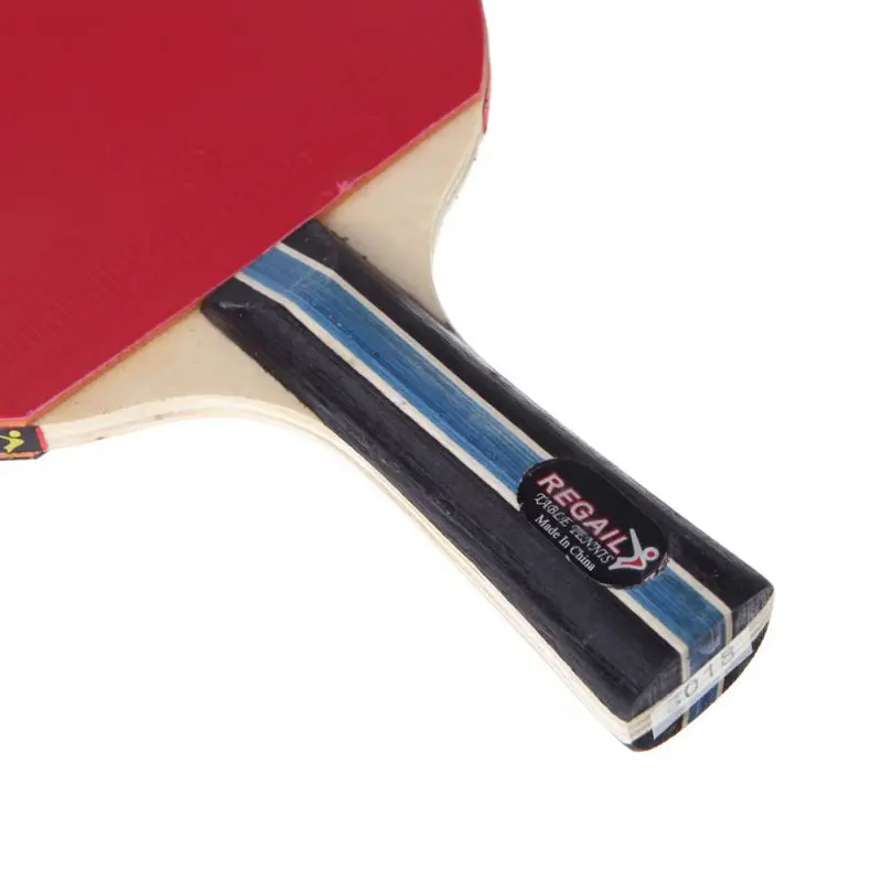 Ракетка для настольного тенниса с длинной ручкой, ракетка для пинг-понга+ водонепроницаемая сумка, красная Крытая настольная теннисные принадлежности