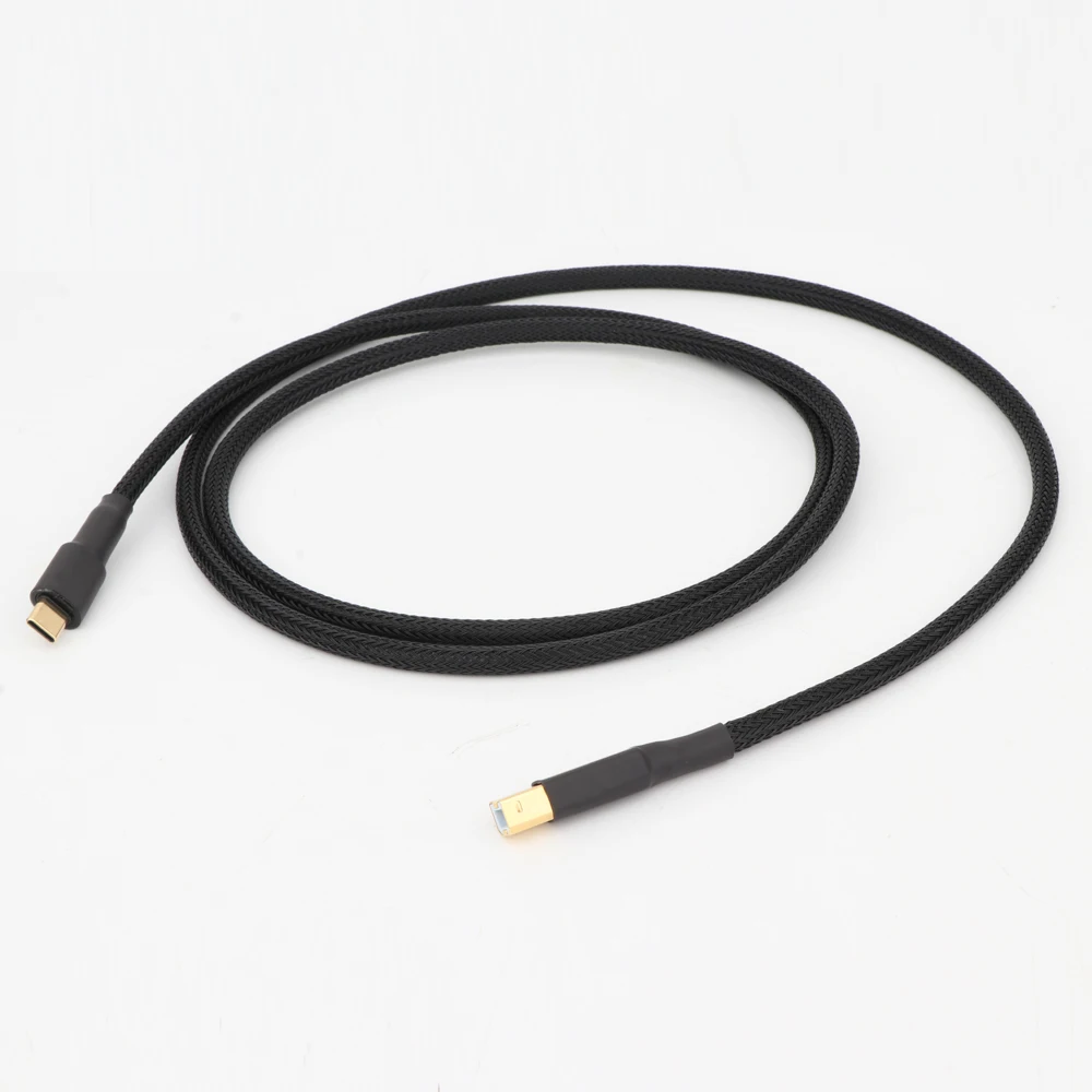 Yter высокого класса Hi-Fi USB кабель Тип C-Type B для передачи данных и аудио DAC мобильный