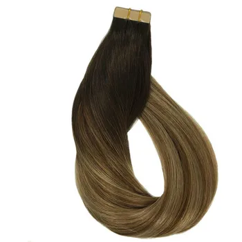 

Seamless Skin Weft Tape in Human Hair Extensions Natural Real Straight Hair Remy 100% Human Hair Adhesive 14"-24" Double Sided