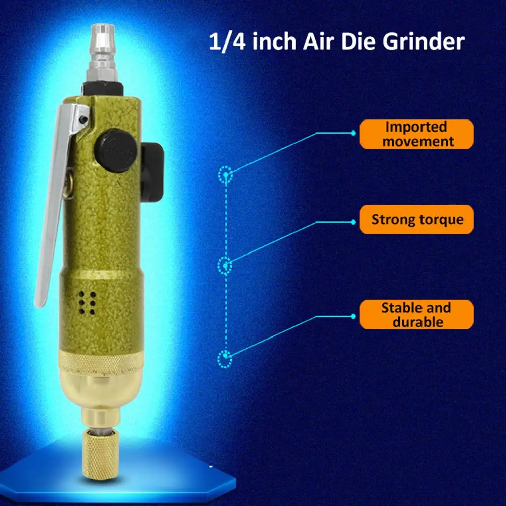 

Air Die Grinder 1/4 inch Pneumatic Angle Die Grinder Tool Air Angle Grinding Machine Air Screw Driver for Woodworking