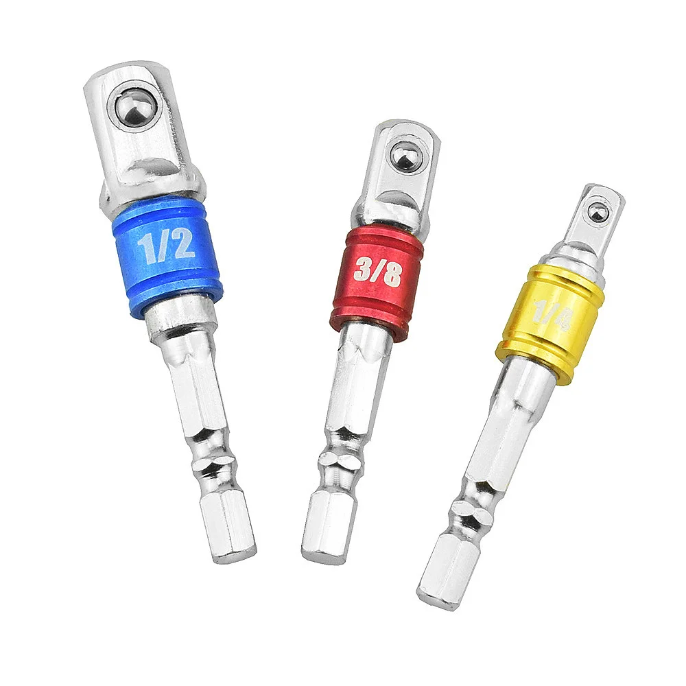 

3PCS Car Repair Tool Wrench Socket Adapter Adapter Drill Ratchet Power Tool Set Suitable Extension Universal Socket Wrench