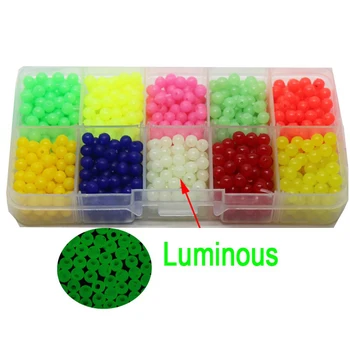 BIG SALE ❤️ 1000pc/bag Fishing Floats Beads 10colors Luminous Light Glowing Balls For Night Fishing Plastic 5mm Bass Bait Fishing Lure - discount item 30% OFF Sports & Entertainment