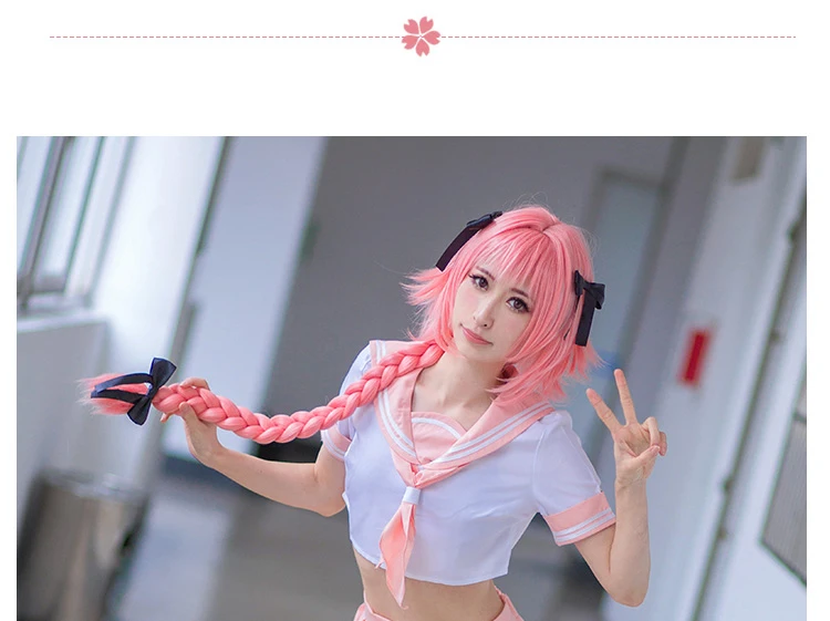 DokiDoki-R Fate/apocripha Astolfo Косплей Костюм Astolfo Матросская форма женские розовые костюмы игра Fate Косплей