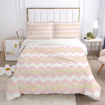 

Bedding Sets Concise Style 3D Duvet Cover Set Quilt Cover Pillow Cases Full Twin Single Size Rhomboid Printing Design Bedclothes