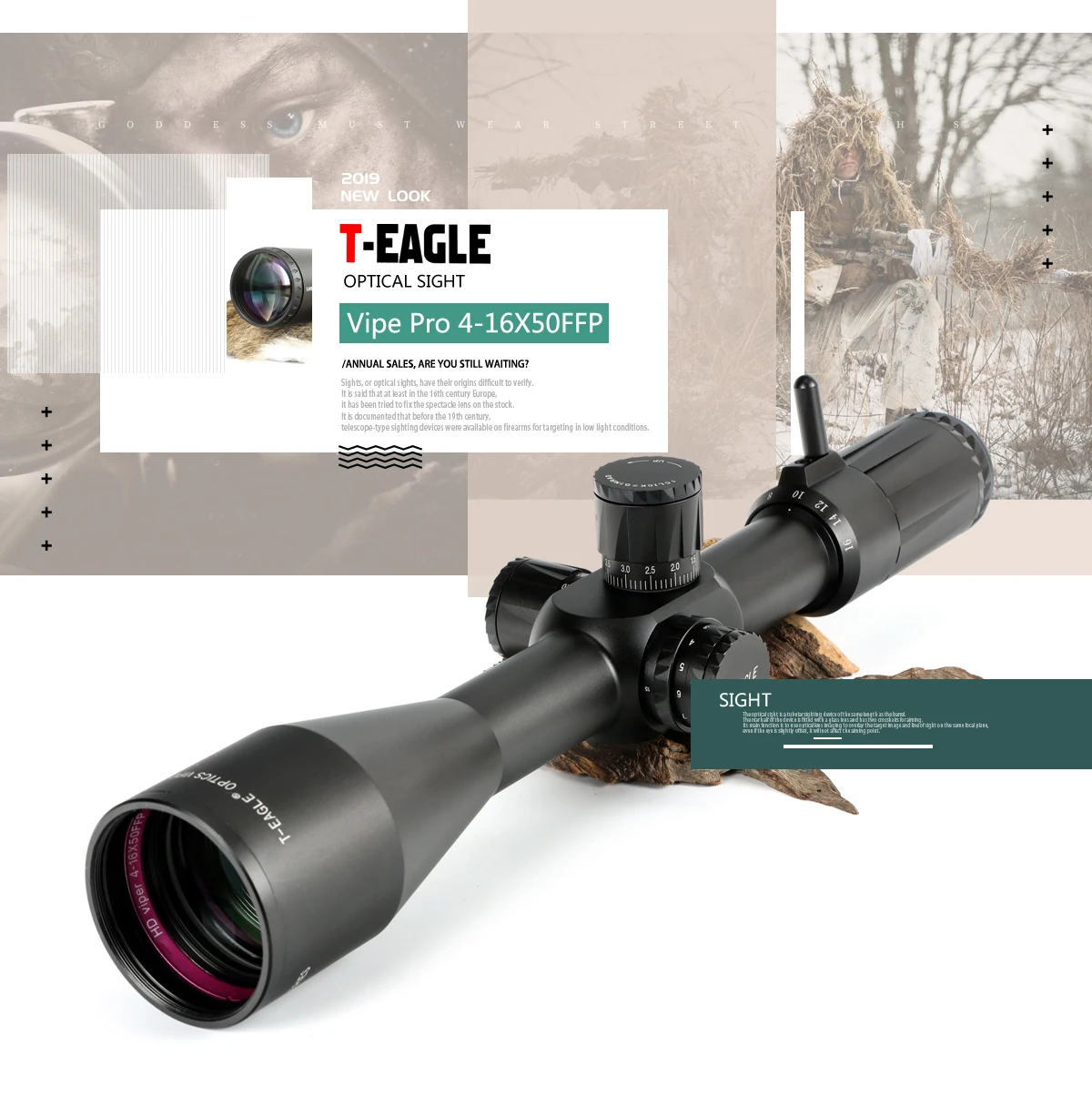 T-EAGLE Viper HD 4-16x50 FFP Большая дальность первая фокальная плоскость съемки охотничий прицел освещенный оптический прицел коллиматор область