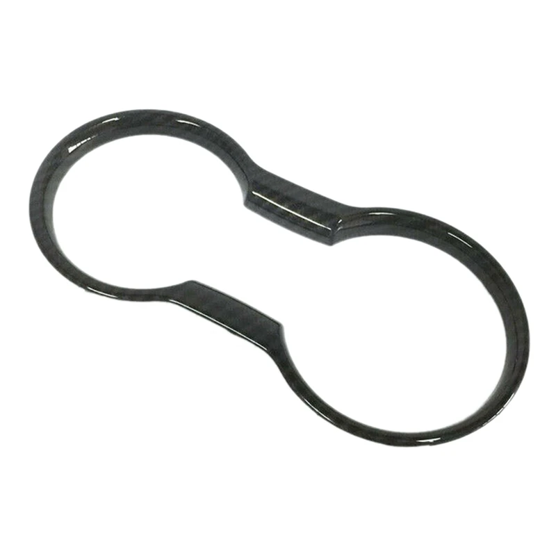 Cup Holder Cover Fit for Ford Mustang+ Carbon Fiber Interior Trim Molding