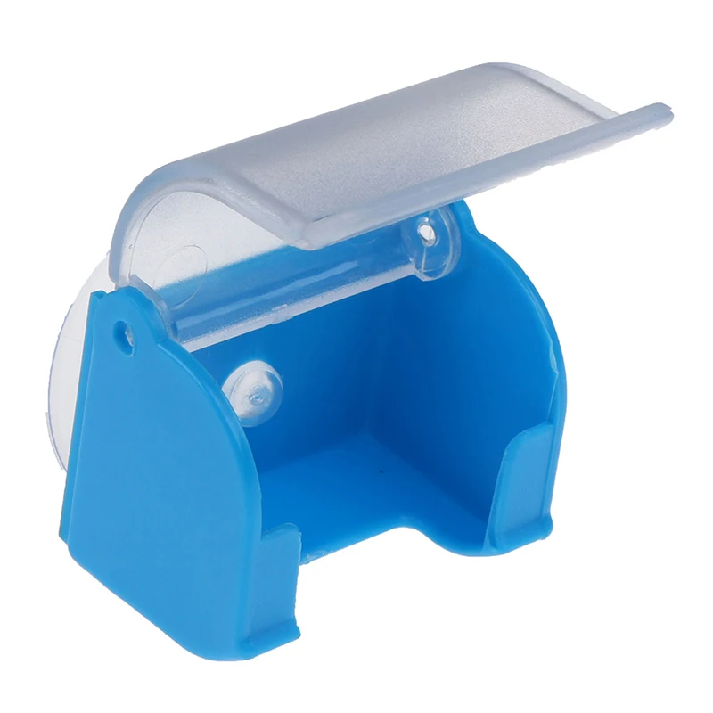 Wall Mounted Dustproof Shaving Plastic Razor Holder Box Suction Cup Men Shaver Storage Shelf Bathroom Set Razor Cap Shaver Rack