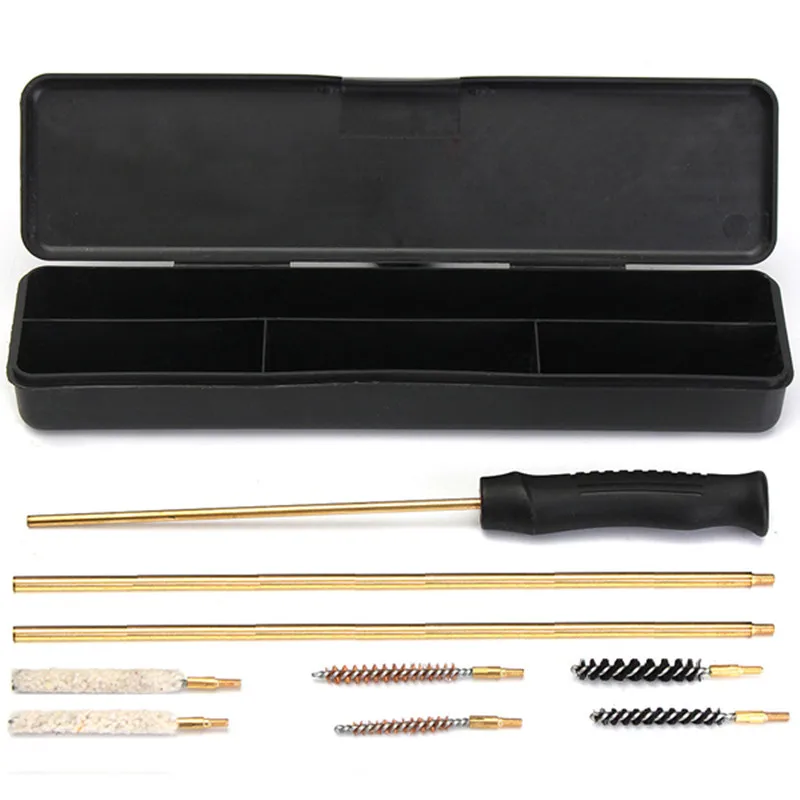 

9 Pcs/Set Hunting Rifle Cleaning Kit Barrel Cleaning Brush Kit 177 22 Brushes & Rods for Air Rifles Pistols Airgun tools