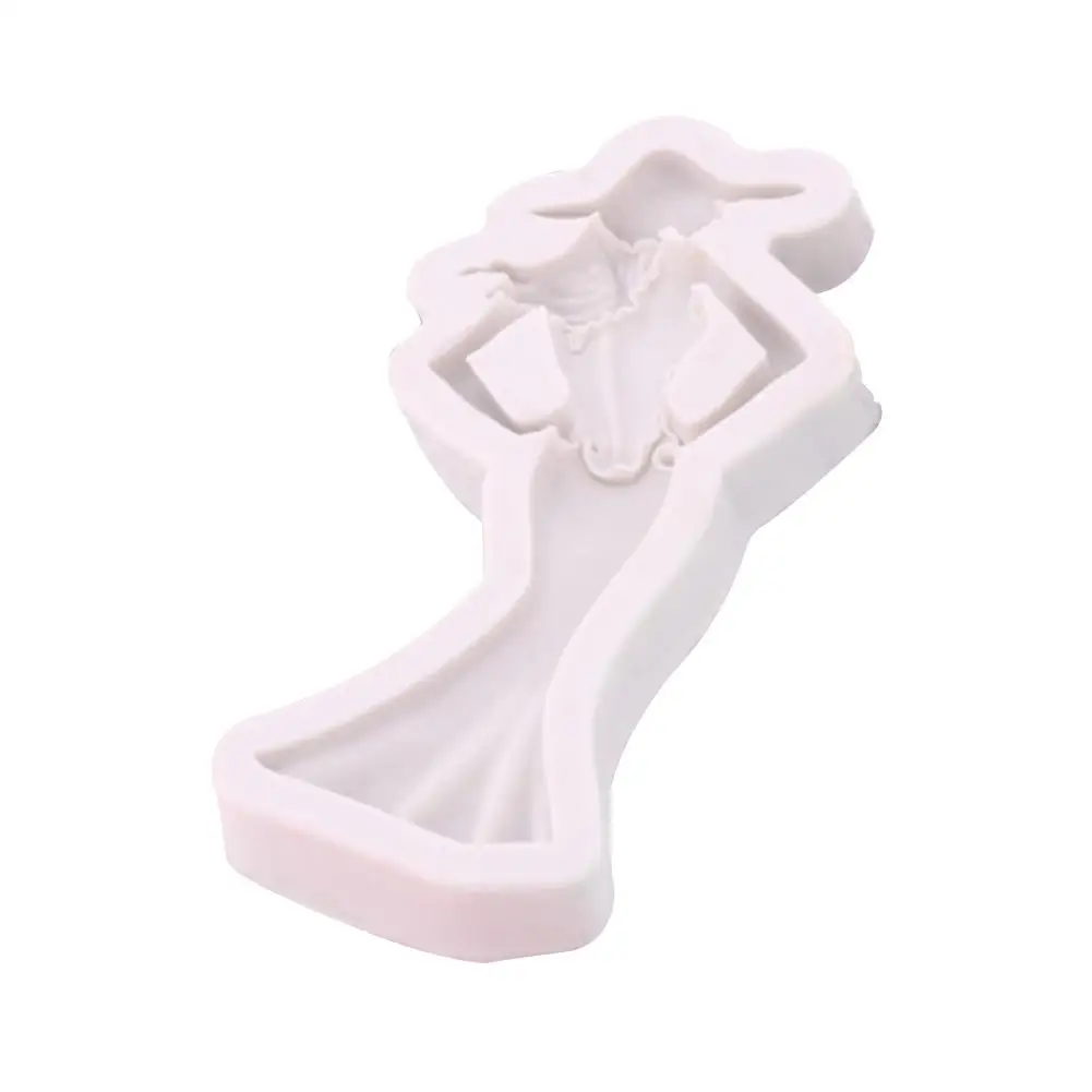 Силиконовые формы 3D формочка в виде девушки набор для работы с мастикой «сделай сам» ручное производство шоколада пресс-форм для лампы в форме свечи формы для выпечки торт из конфет отделочных работ - Цвет: Grey