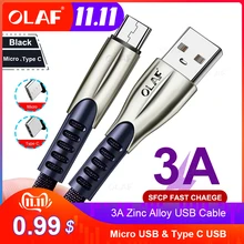 Олаф 3A Micro usb type-C кабель 3 м Быстрая зарядка USB C Micro USB быстрая зарядка кабель для samsung Xiaomi huawei type-C кабель Шнур