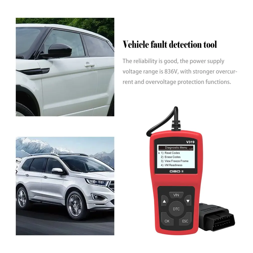 V319 считыватель кодов OBDII/EOBD Считывание/Чистка кода неисправностей OBD OBD2 V319 ELM327 автомобильный диагностический инструмент obd2 сканер VS ELM 327 V1.5