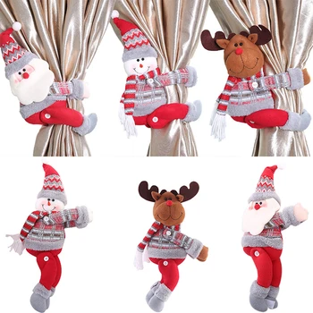 

Curtain Buckle Christmas Cartoon Rubber Band Curtain Buckle Christmas Decoration Window Home Bedroom Hook Fasten Clamp Room Deco