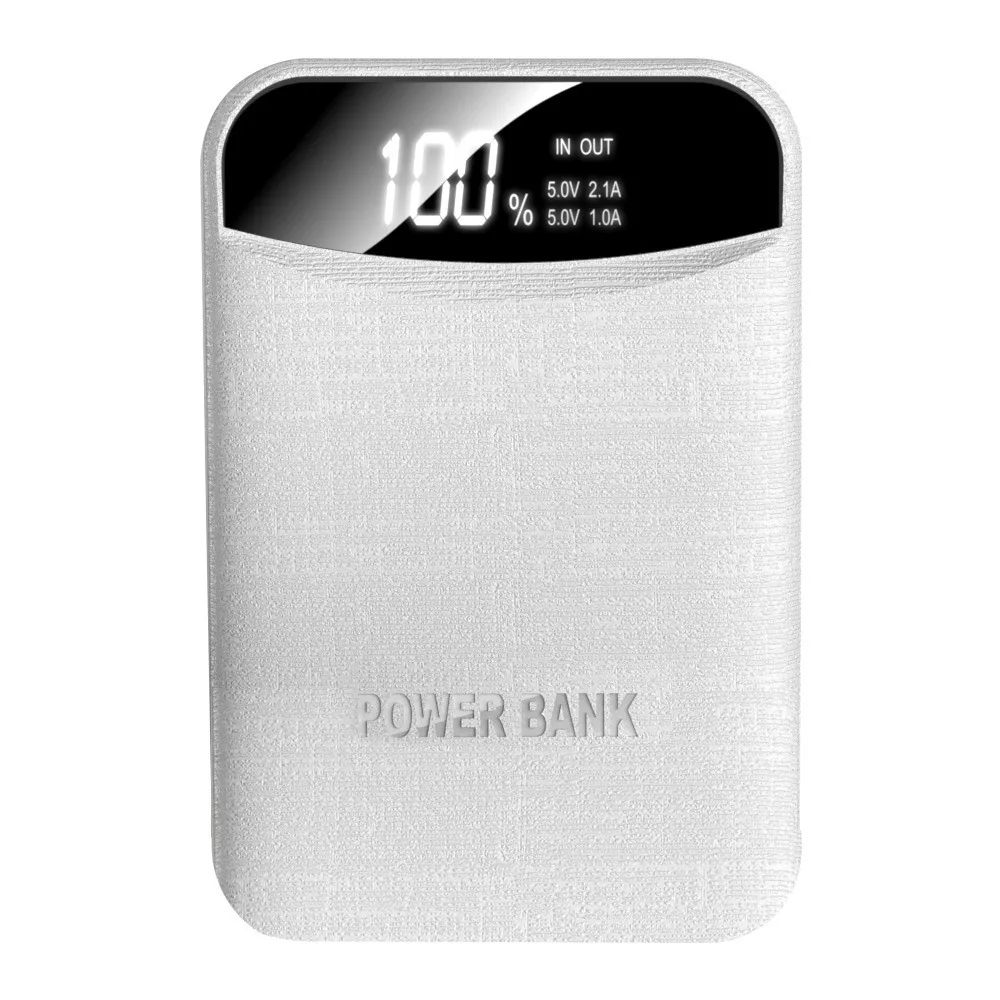 10000 мАч mi ni power Bank Dual USB power Bank Внешняя батарея для Xiaomi mi iPhone портативный светодиодный дисплей Мобильный телефон повербанк