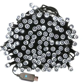 

8 Modes Christmas String Lights USB 20M 200LED Waterproof Garland Fairy Twinkle Light Decoration Tree Garden Xmas Indoor Outdoor