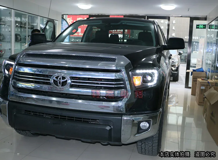Автомобильный стиль для Toyota Tundra фары для Sequoia 2007-2013 год фара DRL Передняя Биксеноновая линза двойной луч HID комплект