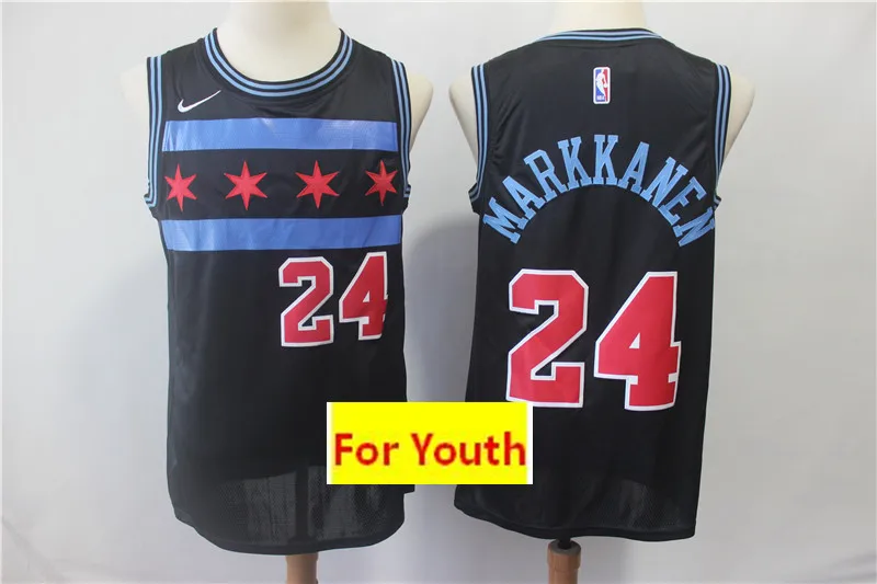 Все сшитые, быстро, молодежные, для детей, Wendell Carter Jr. Zach LaVine Lauri Markkanen, Джерси, Скотти, Пиппен, Деннис Родман - Цвет: As photo