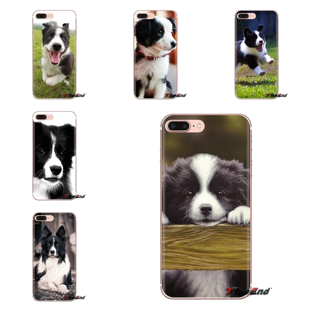Silicone Phone Cover Bag border collie dog puppy For Huawei G7 G8 P7 P8 P9 P10 P20 P30 Lite Mini Pro P Smart Plus 2017 2018 2019 |