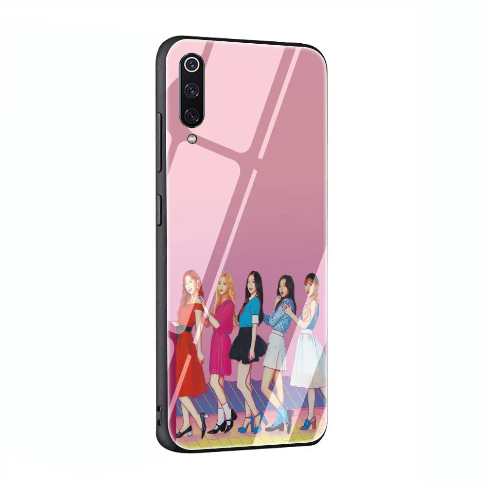 Красный бархат Kpop девушка закаленное стекло чехол для Xiaomi 8 Lite A1 A2 9 Redmi Note 5 6 7 Pro 6A 4X F1 - Цвет: G1
