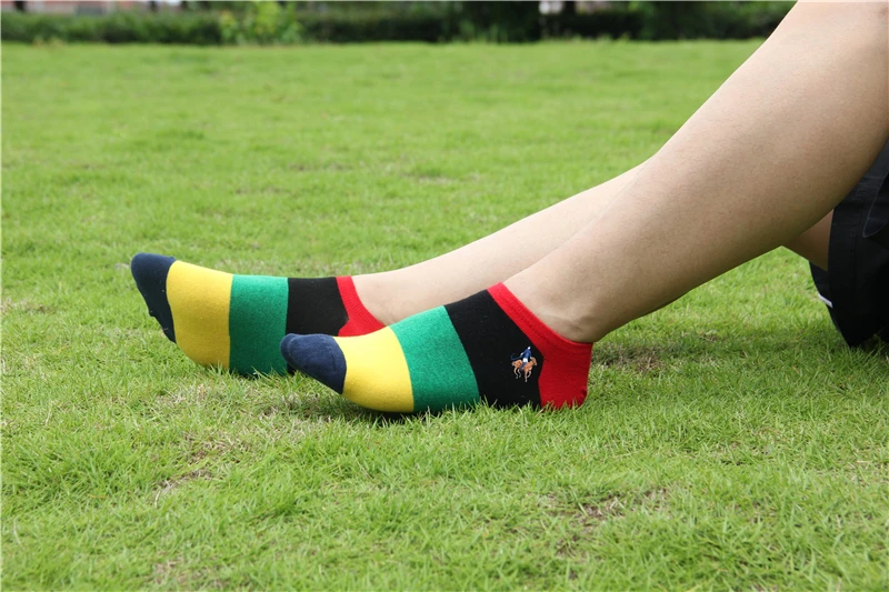 Модные тонкие носки для отдыха, Корейская версия новых весенних и летних мужских носков с вышивкой,, 200n