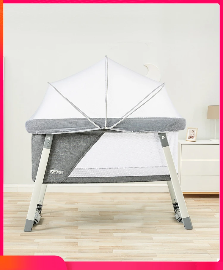 

Portable crib newborn cradle bed multi-function baby bb foldable European to send mosquito net