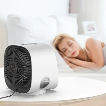 

Mini Portable Personal USB Rechargeable Air Conditioner Purifier Cooler 3 in 1 Humidifier Desktop Easy Cooling Fan + Water Tank