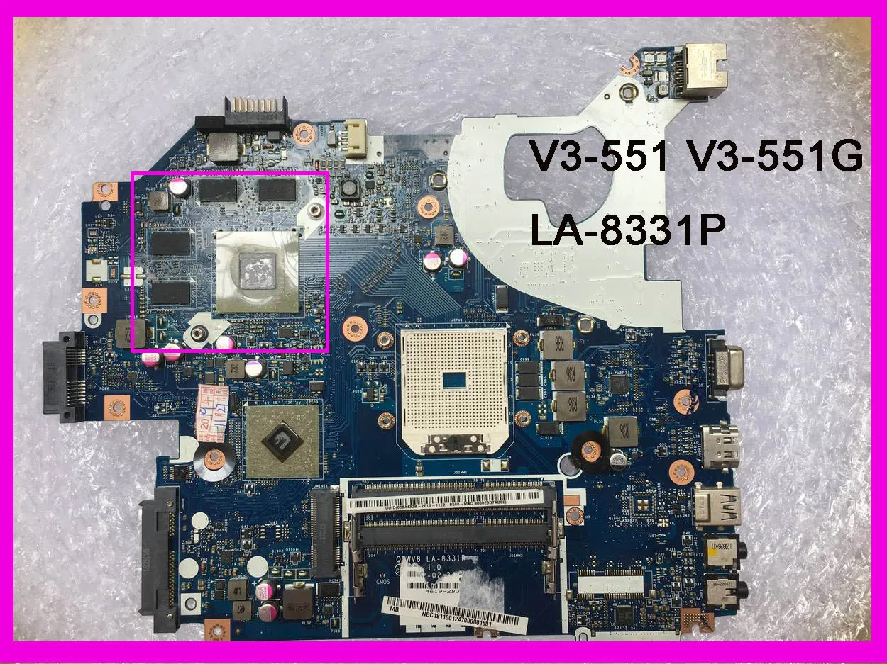 NBC1811001 Q5WV8 стандартная материнская плата для ноутбука Acer aspire LA-8331P DDR3 Radeon HD 7670M