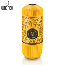 Coffee Machines Wacaco WCCTTTYL Espresso manual Nanopresso Yellow with case Small Size Kitchen for making ground coffee on trips