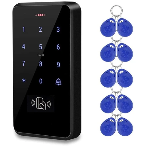 Waterproof RFID Card Door Access Backlight Keyboard 3000 User 125KHz Card Tokens Tamper-Alarm Outdoor Use