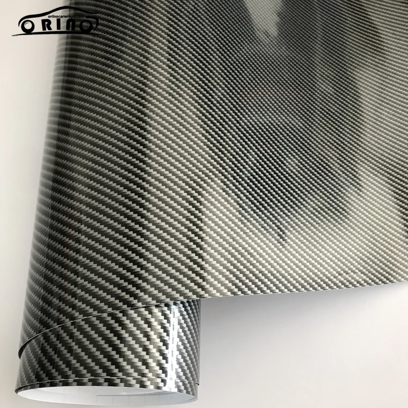 Silver 2D Carbon Fiber Vinyl Wrap Sticker-3