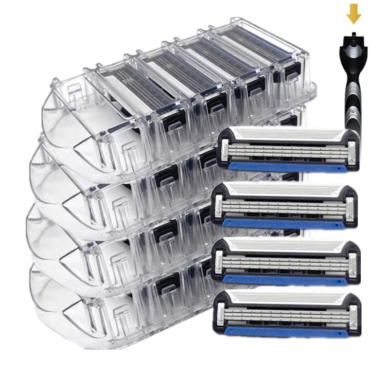 

TFLYSHAVE Man's Shaver Manual Shaving Razor Blade for Men USA Blade 3 Layer Blade Machine for Shaving Fit for Mach 3 Handle