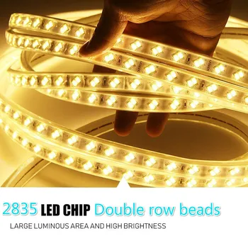 

Flexible LED Strip Light AC220V SMD5730 120leds/m Waterproof IP67 Led Tape LED Light With EU Power Plug 1M/2M/3M/8M/10M/12M/20M
