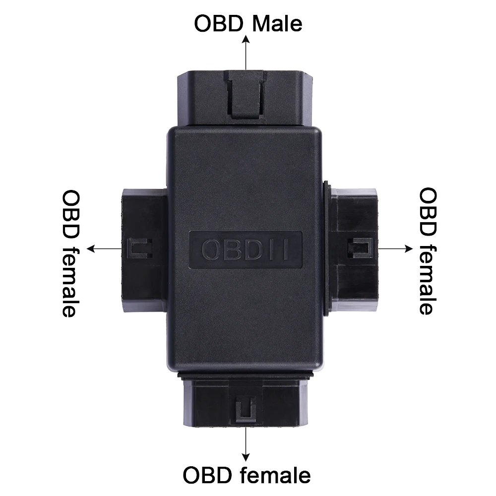 16 Pin OBD2 Автомобильная Соединительная заглушка 1 штекер до 3 Женский ELM327 многофункциональный разъем диагностические кабели инструмент автомобильный Соединительный адаптер