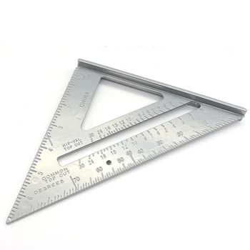 

7inch Measurement Tool Square Ruler Aluminum Alloy Speed Protractor Miter For Wood Working Ruler