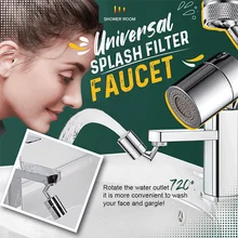 

Universal Splash Filter Faucet 720° Rotate Water Outlet Faucet Extender Bubbler Sprayer Kitchen Bathroom Sink Accessories