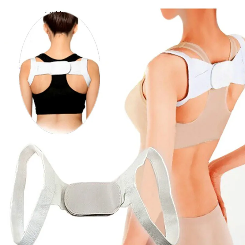 one size Shoulder Support Health Care Posture Corrector Therapy Back Brace Neck Support Back Pain Belt Lumbar Spine Posture Correction - Цвет: one size