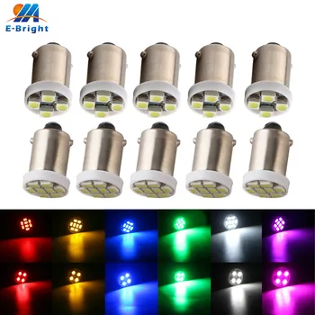 

10PCS DC 6V/6.3V T4W BA9S 1210 4 1206 8 SMD Led Bulbs Pinball Battery Game Console Flashlight Bulb Red Green Amber Blue White