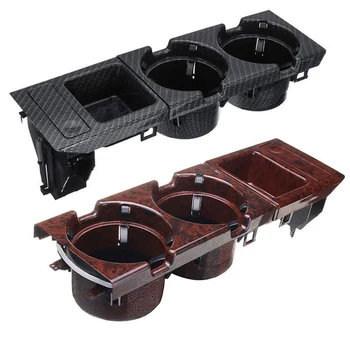 

Double Hole Car Front Center Console Cup Rack / Change Box For BMW E46:black