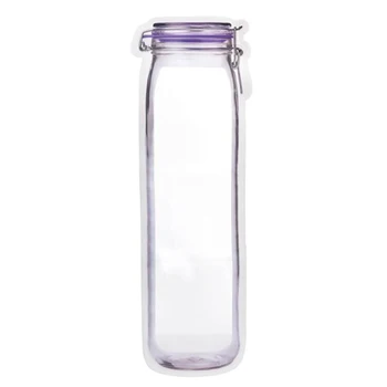 

10 PCs Reusable Mason Jar Bags Portable Mason Jar Zipper Bags Seal Food Saver Storage Snack Sandwich Zipper Closure Bags