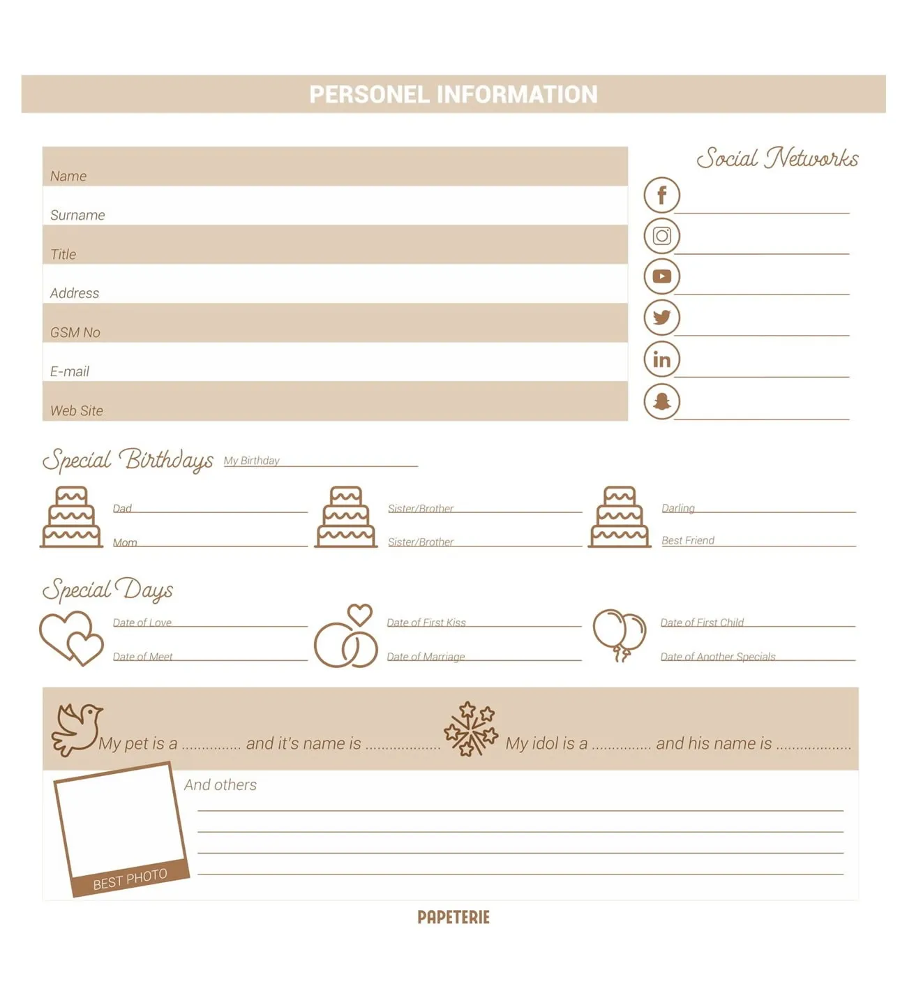 PAPETERIE PLANNER PEACH(недатированный органайзер