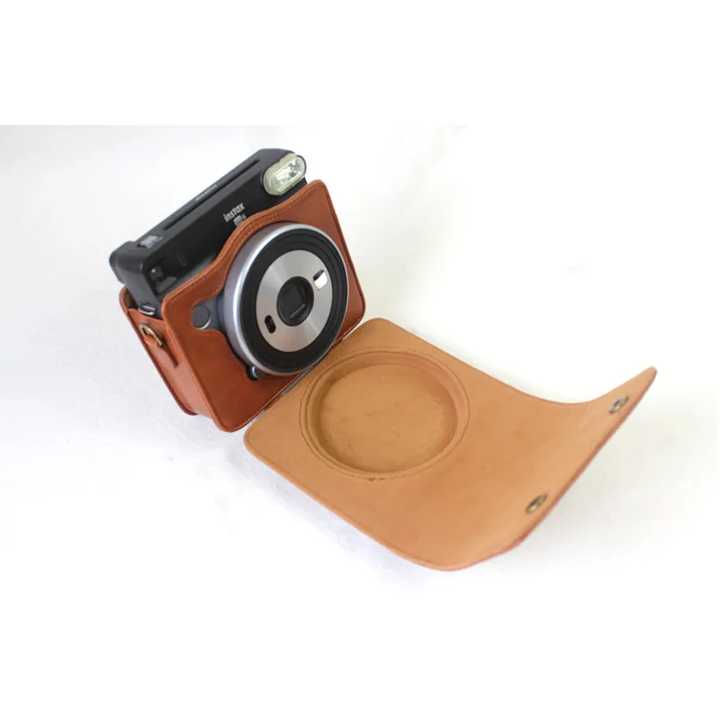 Защитный чехол для камеры моментальной печати Fujifilm Instax Square SQ6 из искусственной кожи с плечевым ремнем для мгновенной печати SQ6