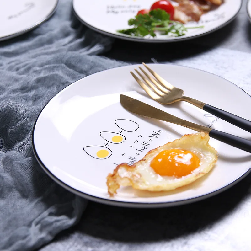 Creative Ceramic Plate Cartoon Steak Plate Household Fruit Vegetable Hotel Tableware