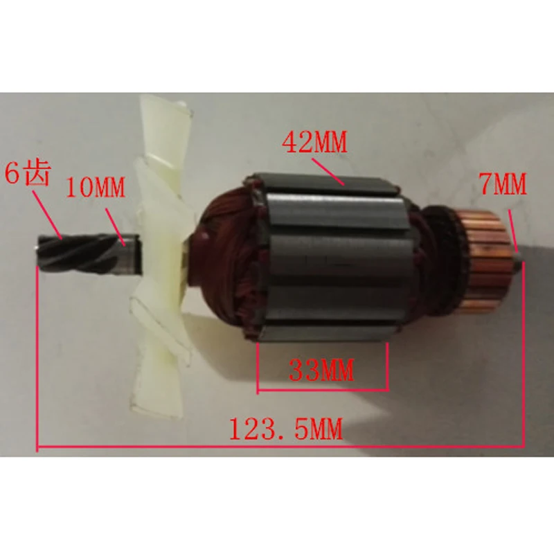 AC220-240V Armature Rotor Replace for Hilti TE14 TE-14 TE15 TE-15 Electric Hammer 6teeth Power Tool Repair Spare Parts | Инструменты