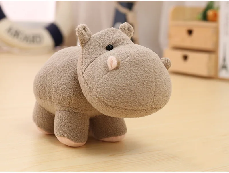 Cute Q Hippo Plush Doll Elephant Stuffed Toy Accompany Sleeping Doll Bedtime Story Educational Toy9