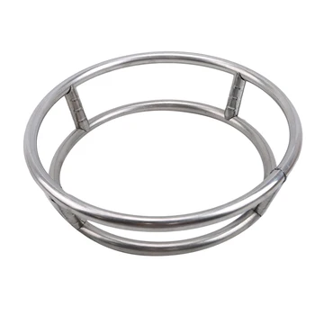 

Thick Stainless Steel Round Shelf For Home Wok Double Insulation Anti-scald Stainless Steel Wok Rack Round Type Pot Ring Rack