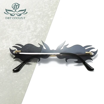 

D&T 2020 New Fashion Fire Sunglasses Women Men Color Lens Alloy Metal Frame Brand Designer Party Beach Personality Sunglasses