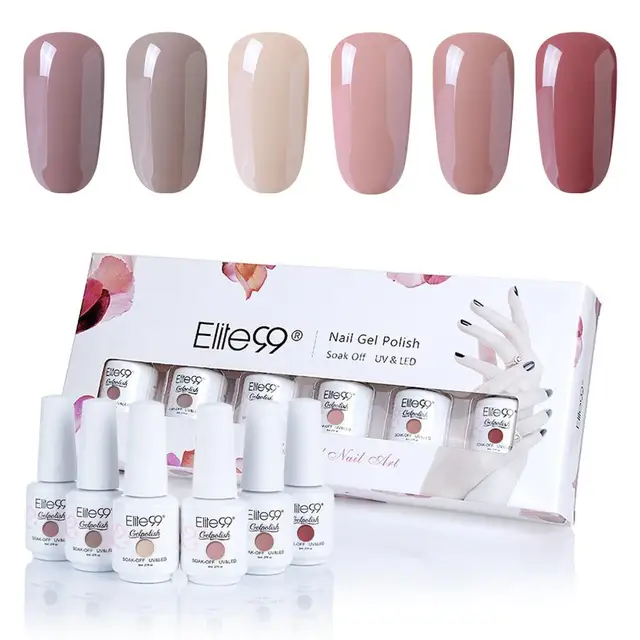 Elite99 8ml Soak Off Gel Nagellack Wunderschöne Farbe 6 teile/los Gel Lack Mit einem Geschenk Box Nagel Kunst maniküre Gel Polnisch Nägel